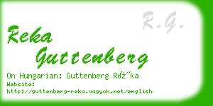 reka guttenberg business card